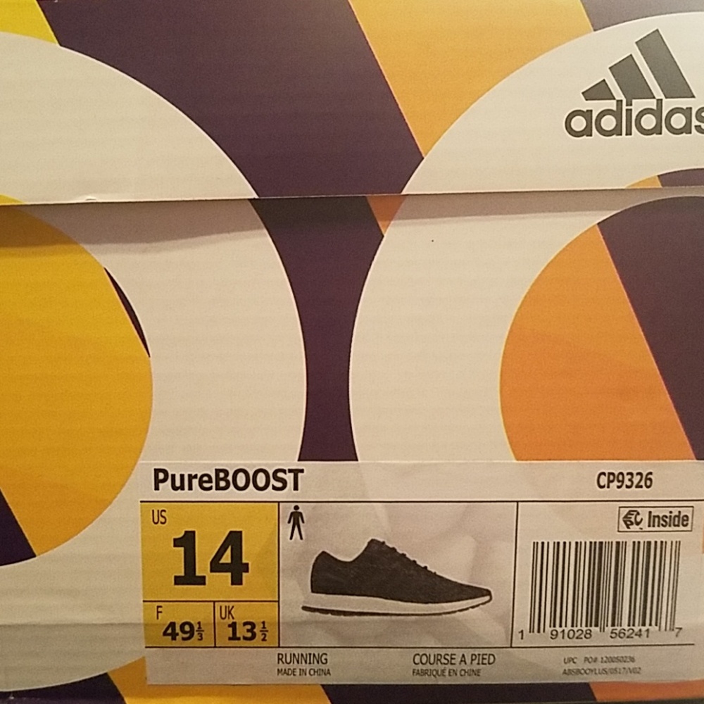 NEW Adidas PureBOOST Black size 14 Perfect